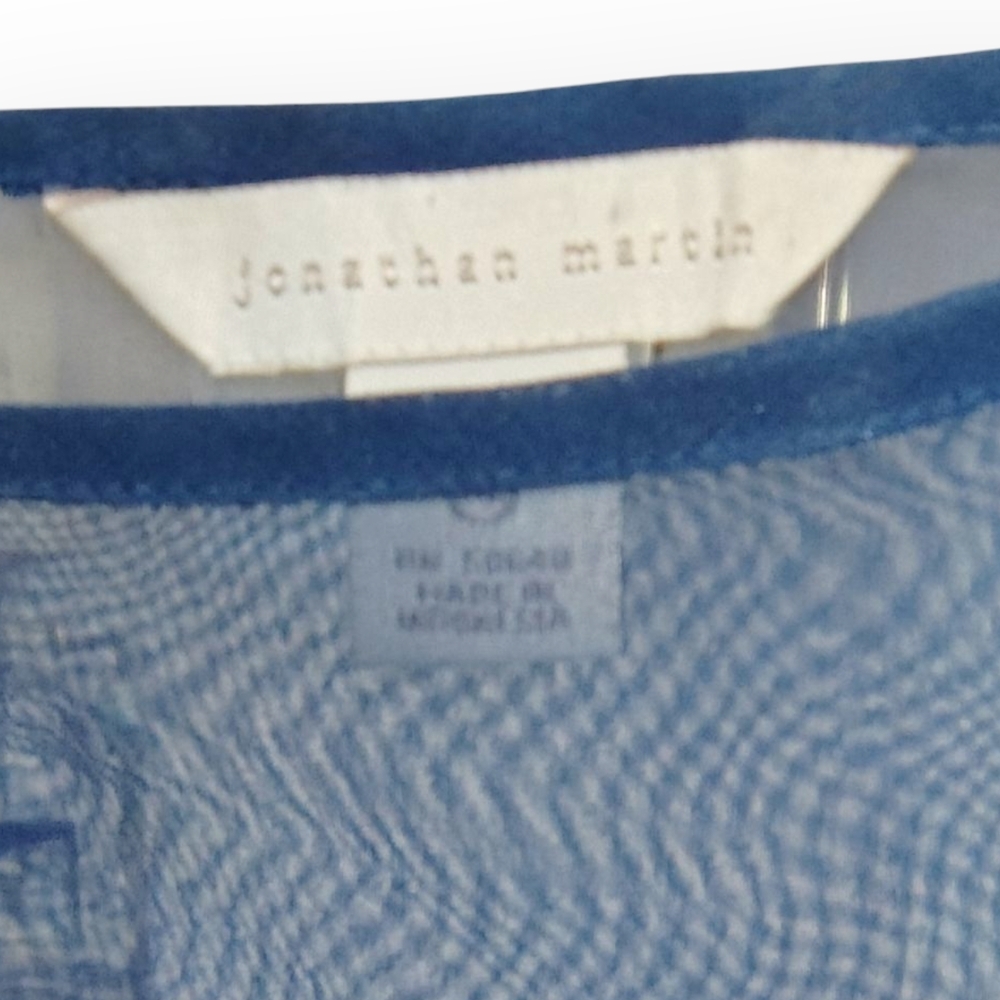 Jonathan Martin Navy Ruffle Blouse - Picture 15 of 16